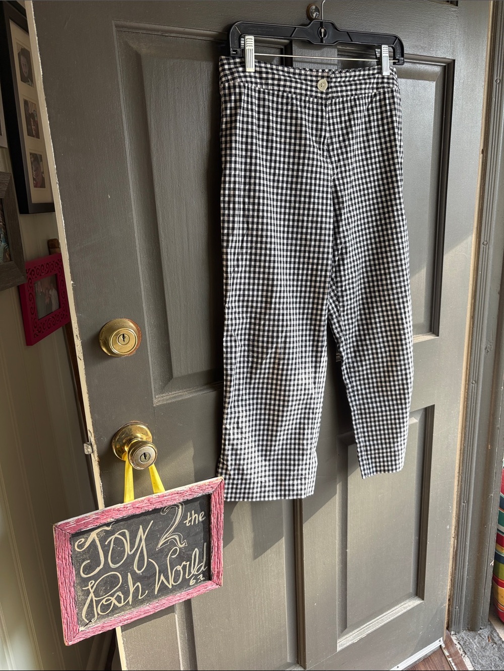 Tyler Boe Black & White Gingham Pants